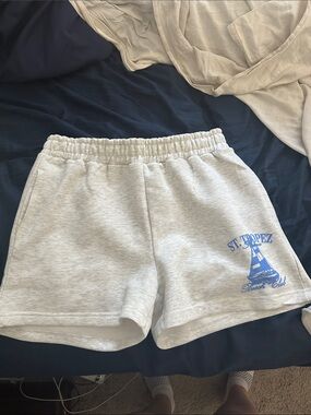 Ocean Drive Light Gray Shorts with Blue Sailboat Print
